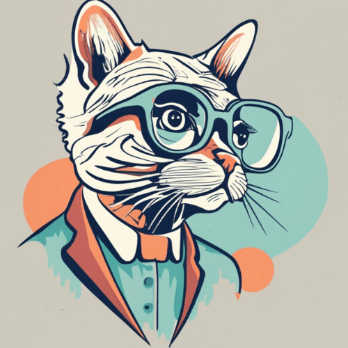 Senior cats health and care logo